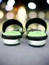 Womens Green Mirrored Beads Heels